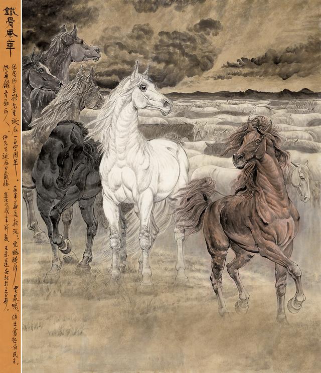 春风得意马蹄疾一日看尽长安花画家王来蓬画作欣赏