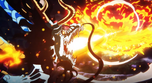 海贼王赤犬的冥狗和凯多的龙息来个正面对抗谁更强