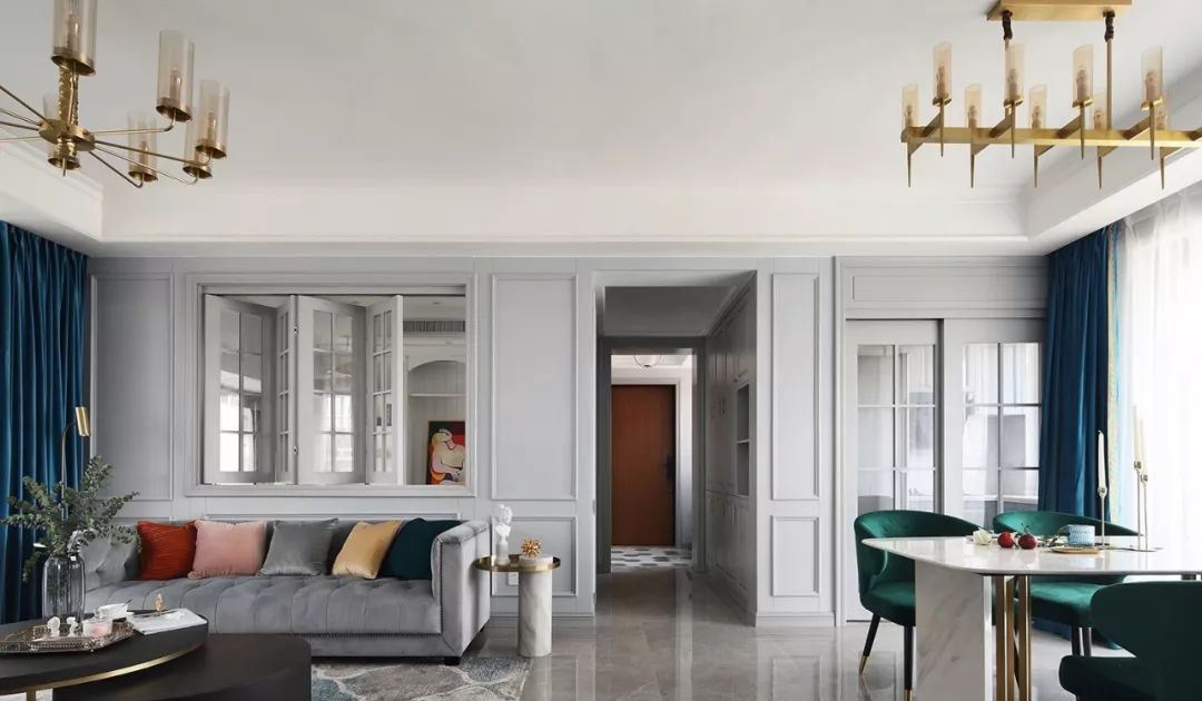 120㎡现代主义风格装修在沙发墙上“开”窗有爱有趣的家