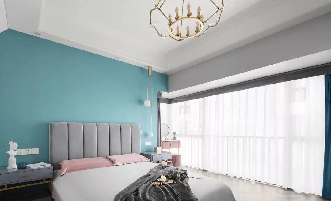 120㎡现代主义风格装修在沙发墙上“开”窗有爱有趣的家