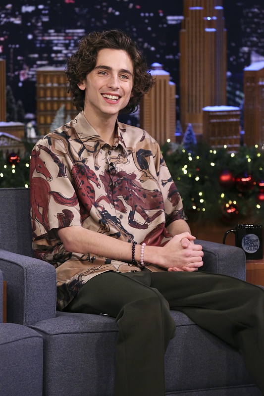 "甜茶"穿花衬衫金色卷发帅气亮相 阳光笑容"大爷坐姿"抢镜