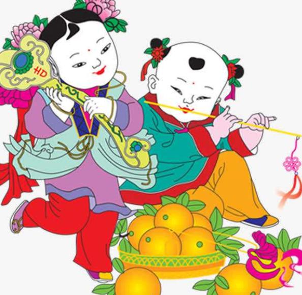 是一种特别美好的象征,也是中国人的喜好之一,下面有三对年画娃娃,哪