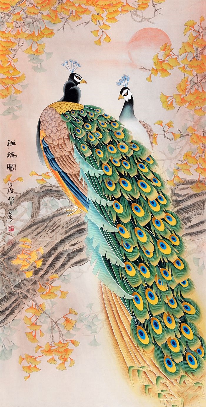 走廊挂什么装饰画好国画花鸟画给走廊带来生机