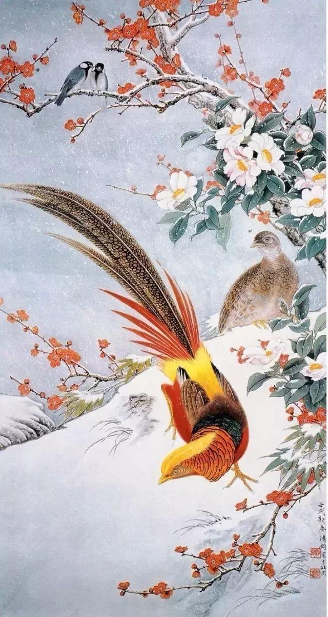 国画中最美的春雪