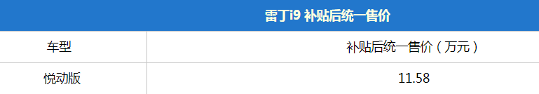 雷丁i9正式上市 定位小型SUV 补贴后售11.58万元