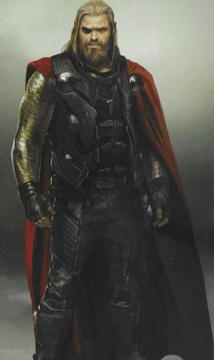 《复联4》弃用概念图,雷神全黑战衣亮相,浩克变身"医生"?