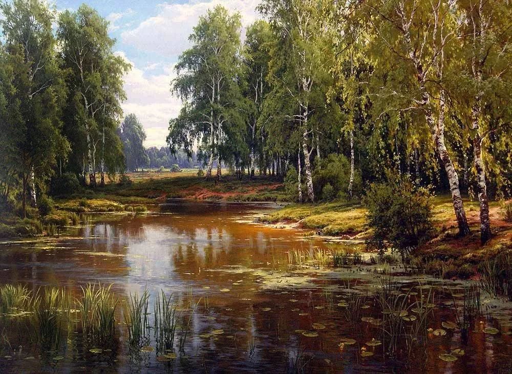 大自然之美马里埃尔艺术家谢尔盖巴索夫的油画