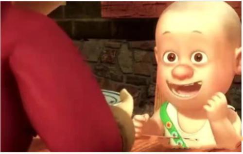 妈妈,不过有一集就出现了光头强小时候的画面,照片中我们可以看出小