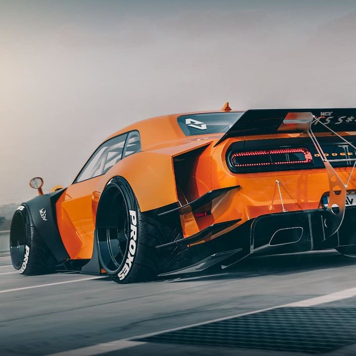 包装界先锋的数字艺术家改装道奇挑战者hellcat