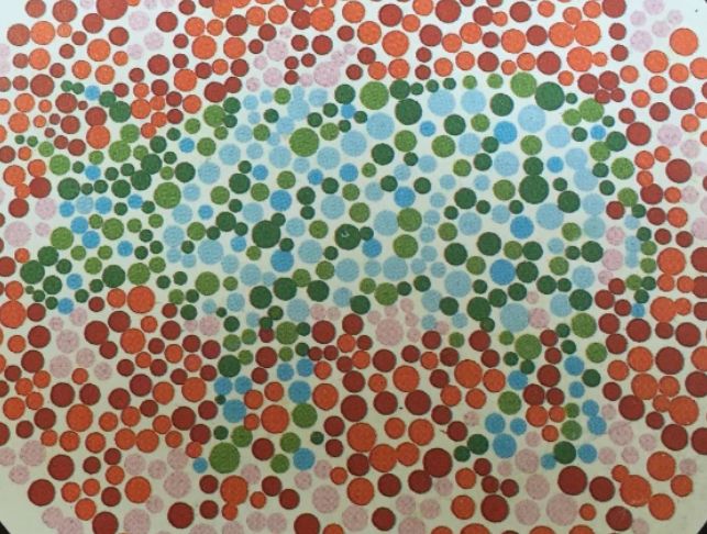 第一张,红绿色盲测试,非常基本也相当简单.