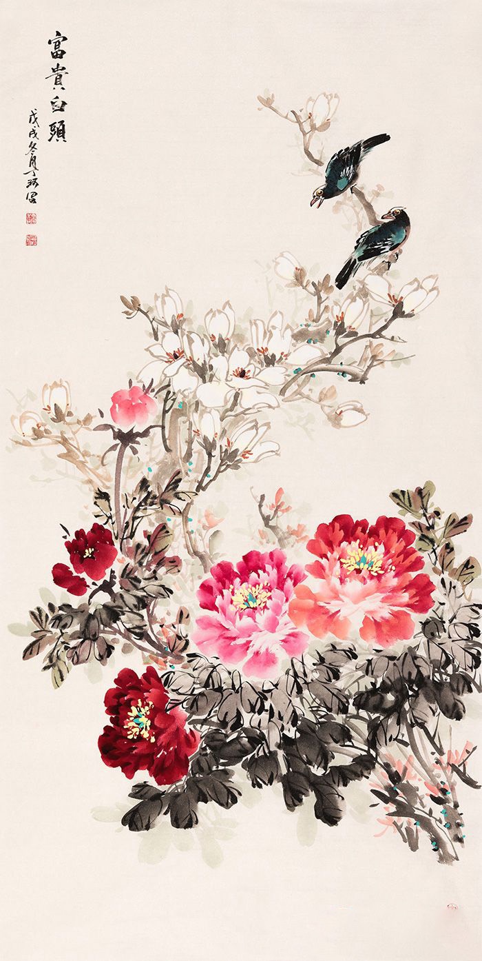 当代名人佳作 国画大师的倾情力作 这些花鸟画不错|牡丹|牵牛花|梅花|写意|五福_新浪新闻