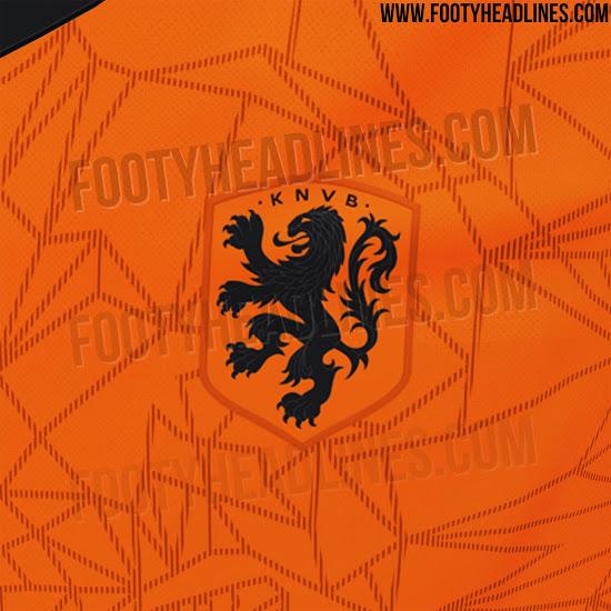 "荷兰2020欧洲杯主场球衣公布,延续橙黑配色增加狮子图案"