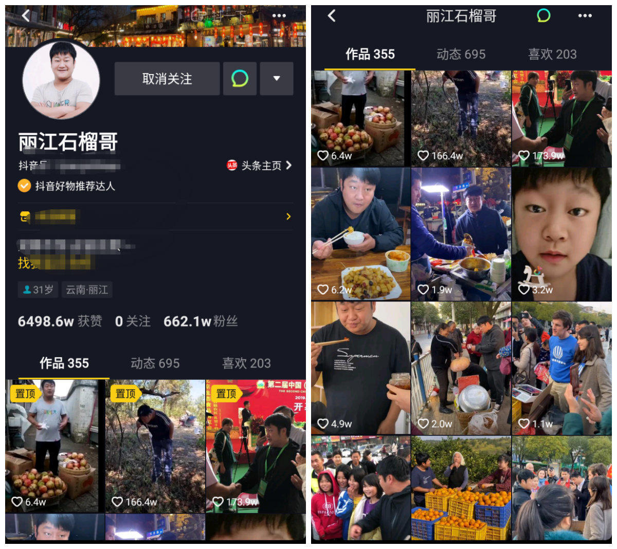 抖音红人丽江石榴哥直播带货农产品年收入超千万