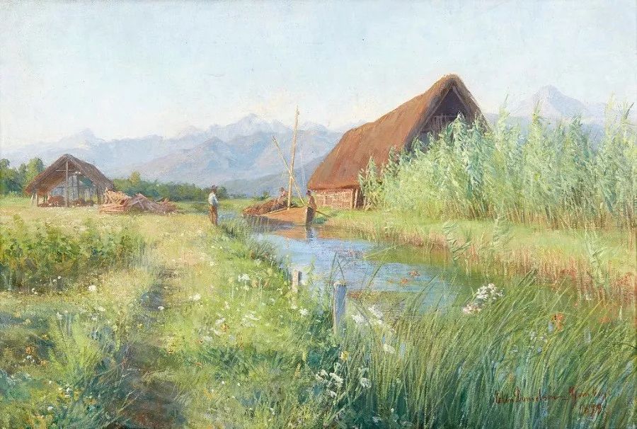 芬兰第一代女性艺术家之一,艾琳·丹尼尔森的油画