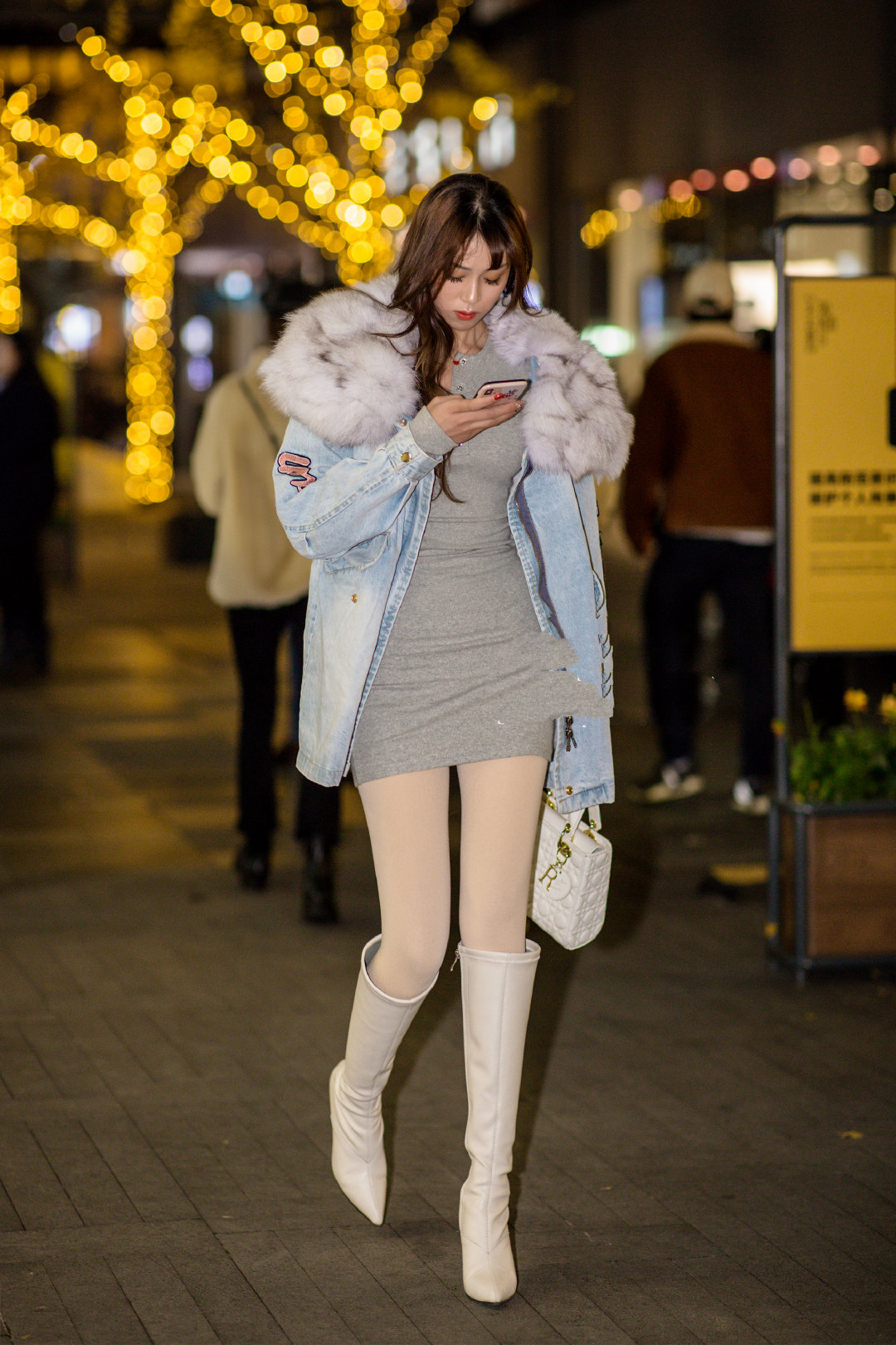 光腿神器和短裙的应季美搭这些小技巧让你美美过一冬