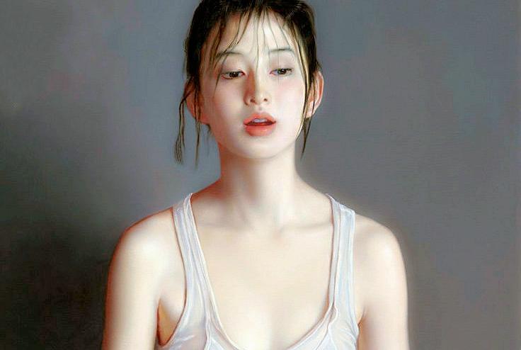 他画纱线女孩卖7015万!网友看不明白,专家:放大后,往网眼里看