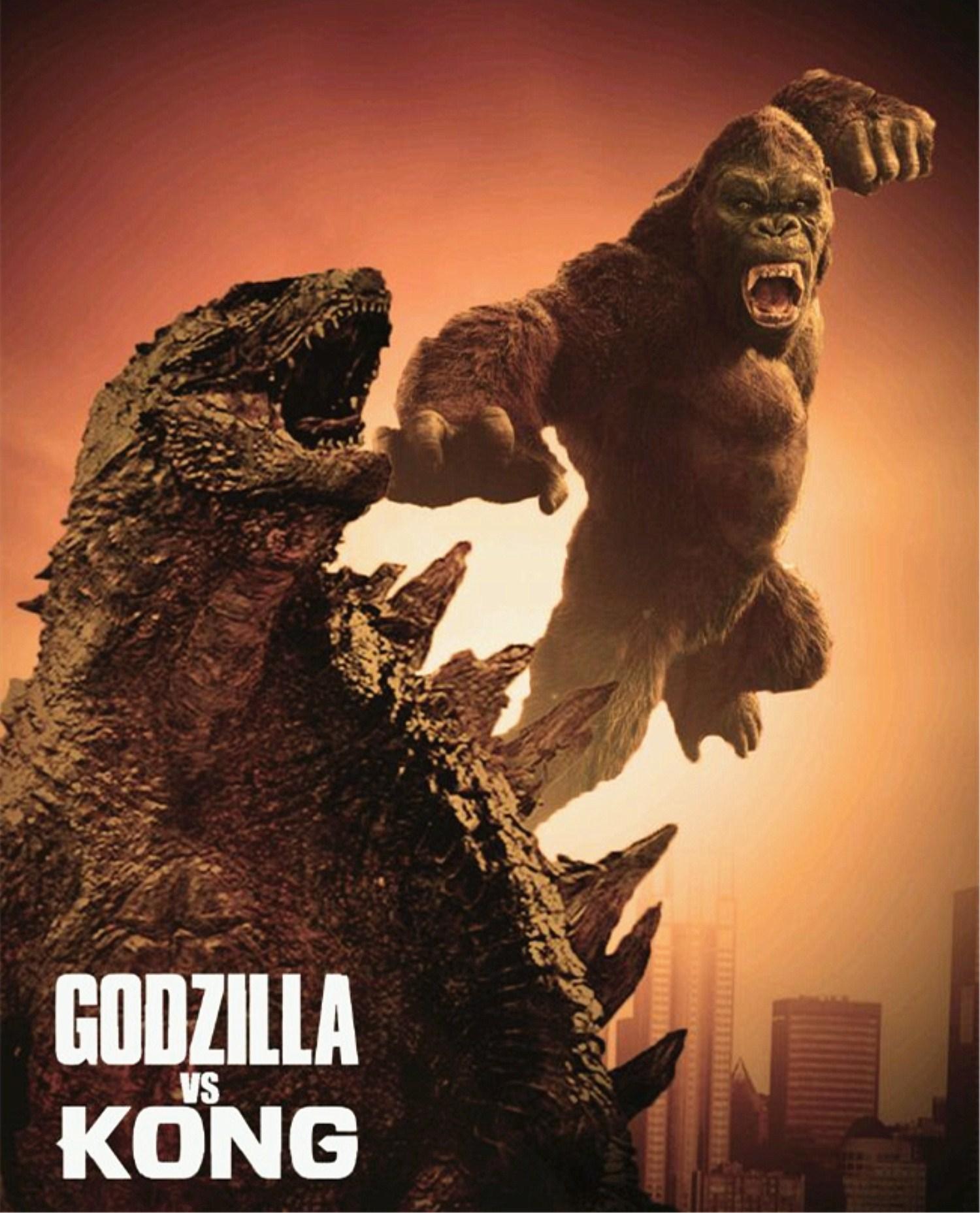 《哥斯拉大战金刚》两怪兽最新体型对比,金刚或将耍起"金箍棒"