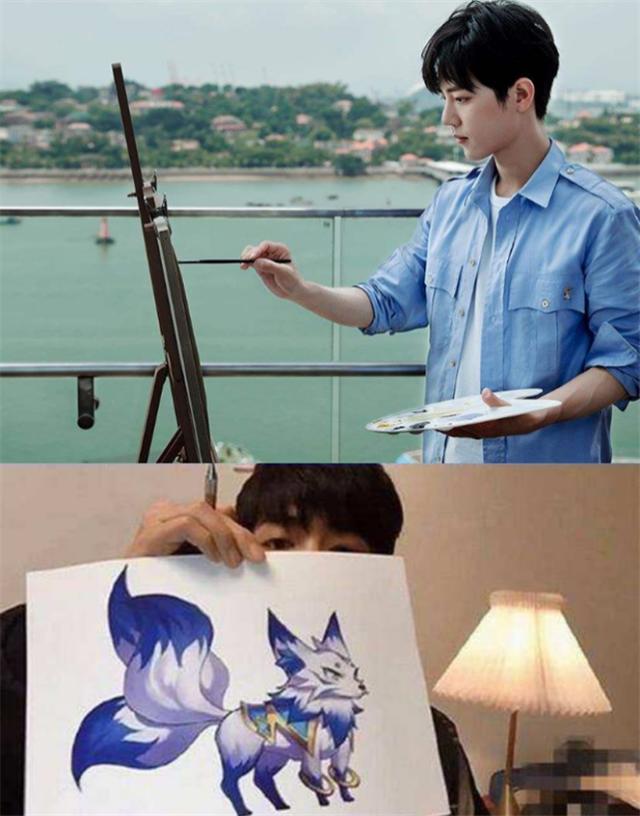 明星画画功底肖战惊艳千玺简笔画当看到王一博再见不送
