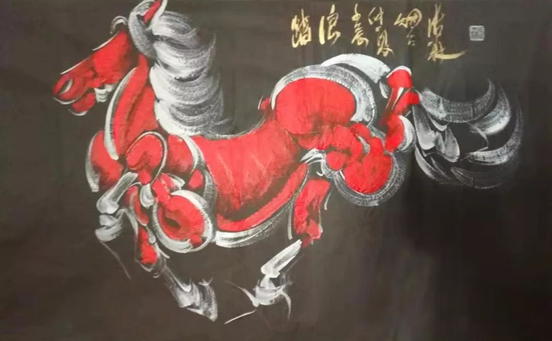 画家张森国画奔马作品赏析