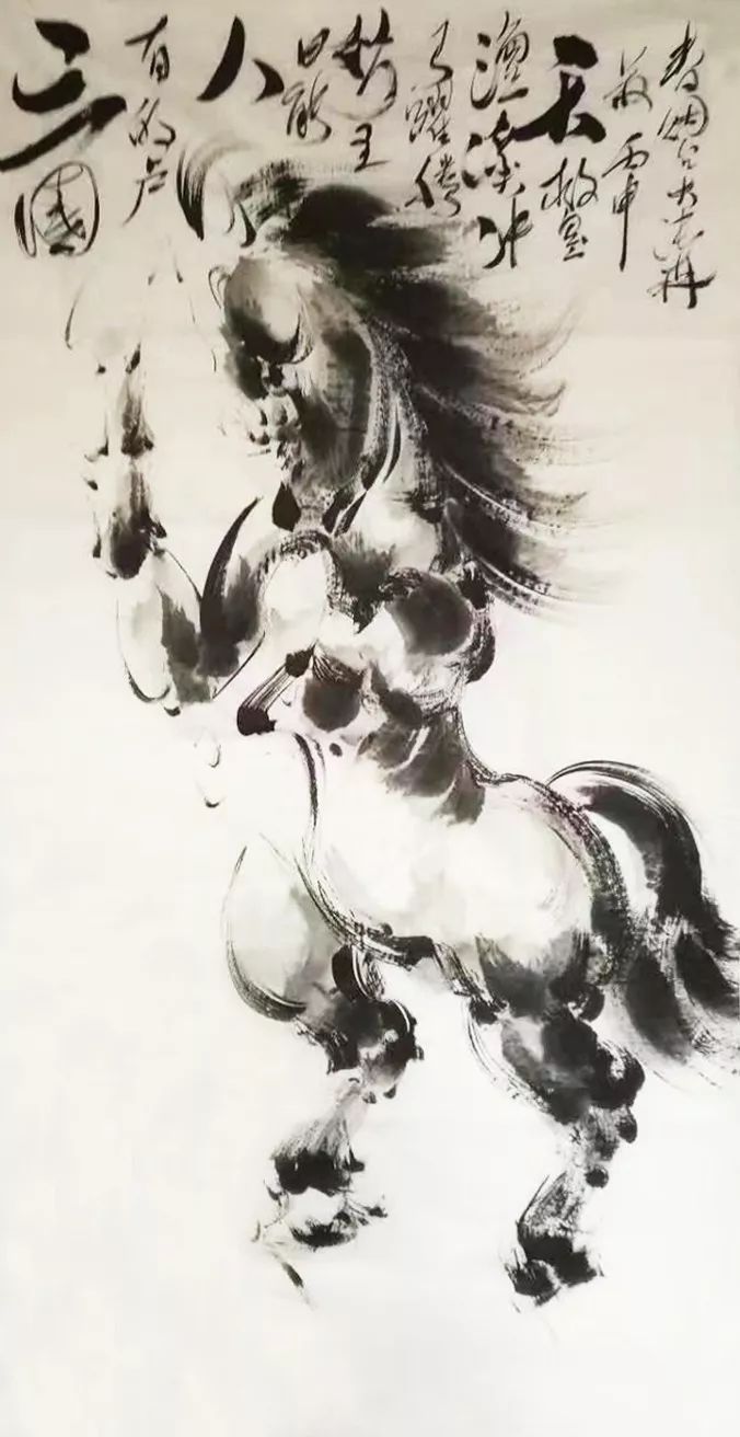 画家张森国画奔马作品赏析