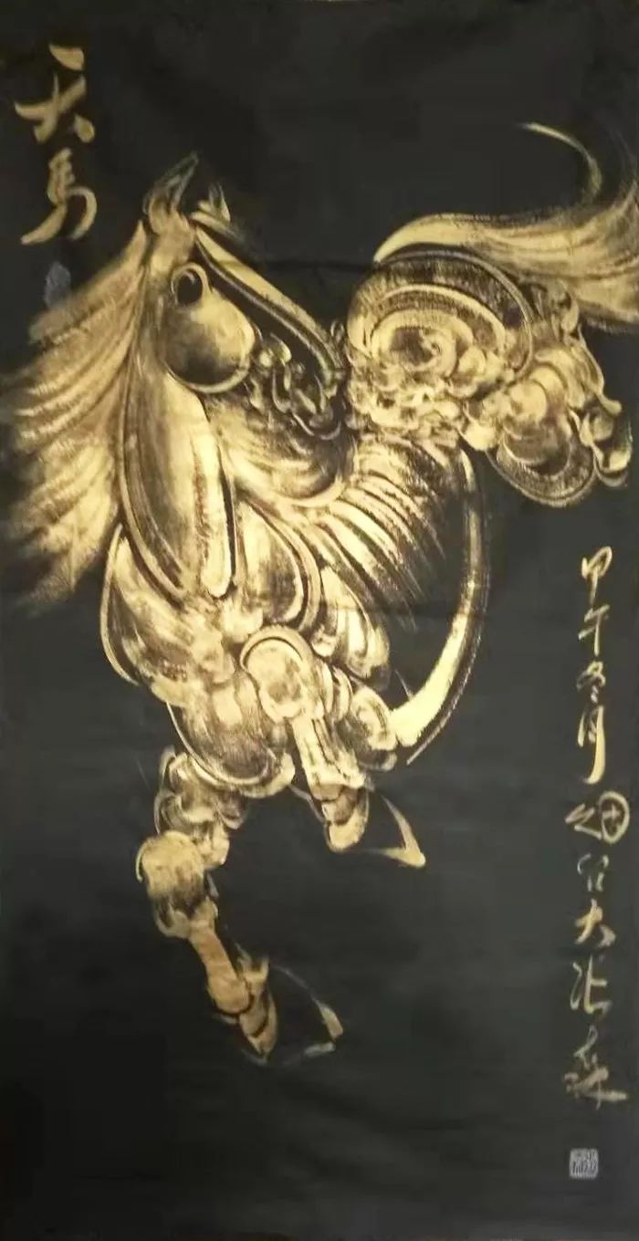 画家张森国画奔马作品赏析