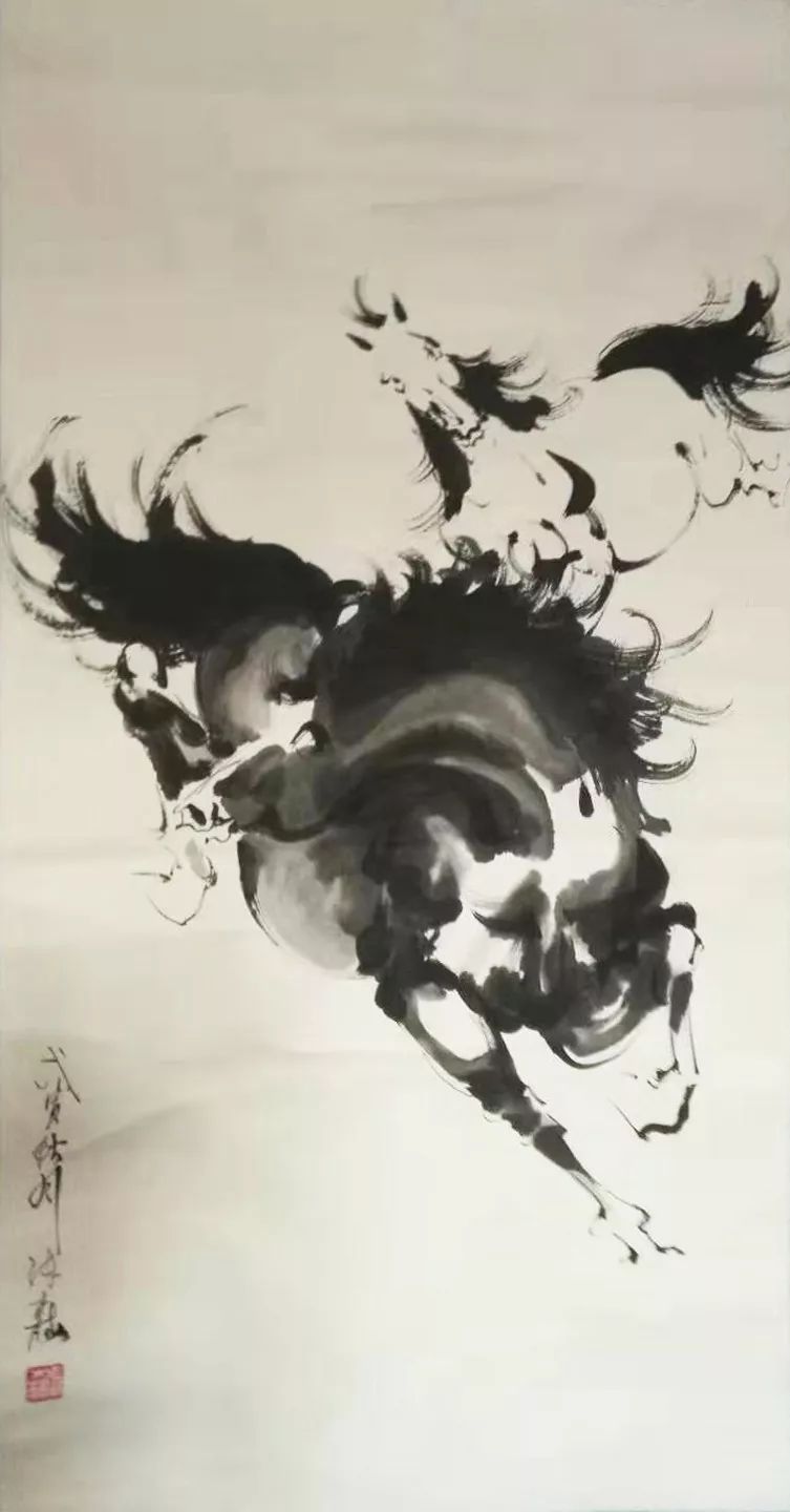 画家张森国画奔马作品赏析