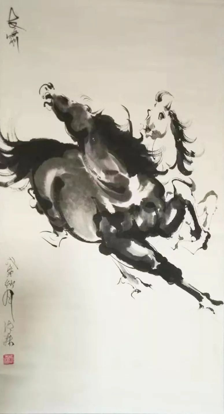 画家张森国画奔马作品赏析