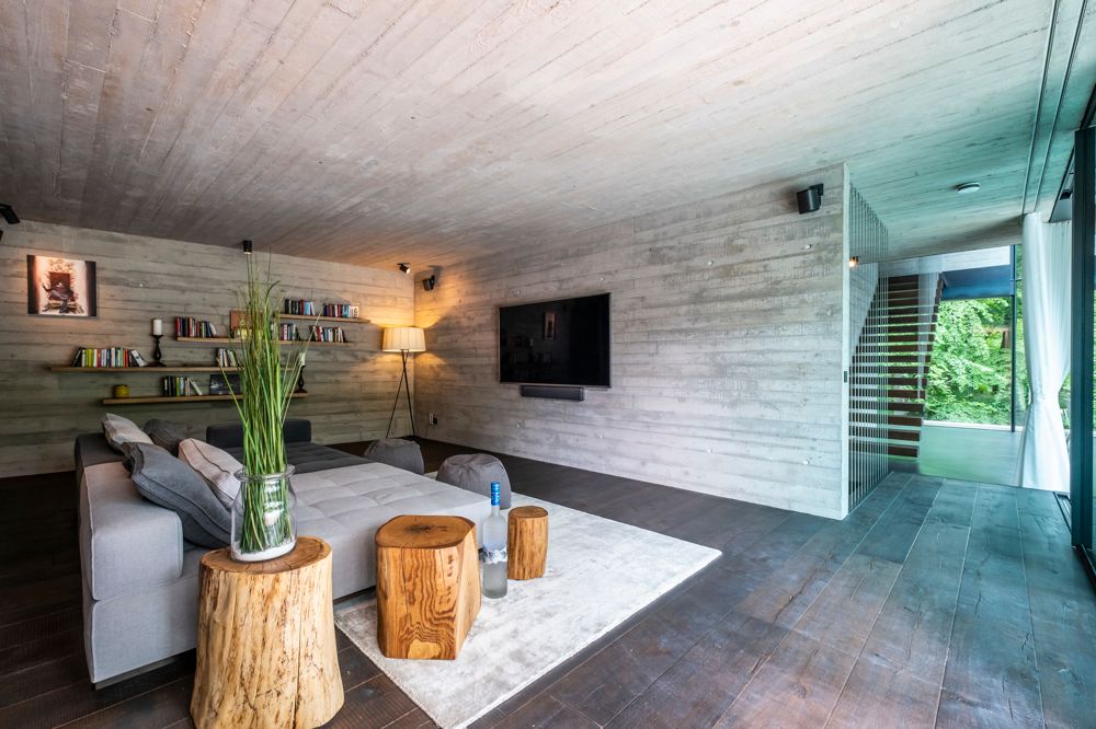 混凝土+石材+玻璃，打造新时代“奢华”别墅，比金碧辉煌更舒适