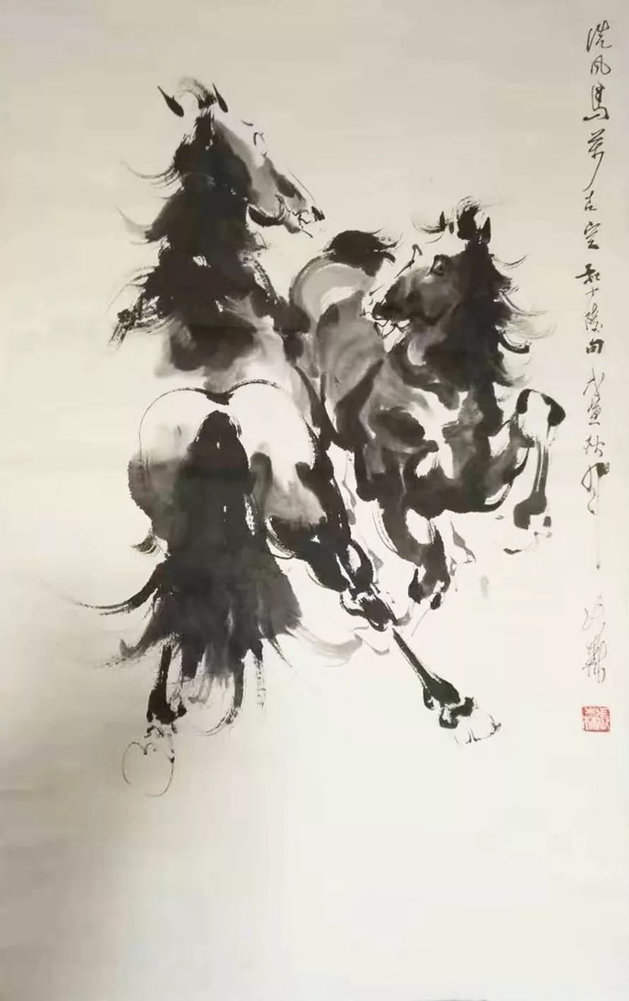 画家张森国画奔马作品赏析