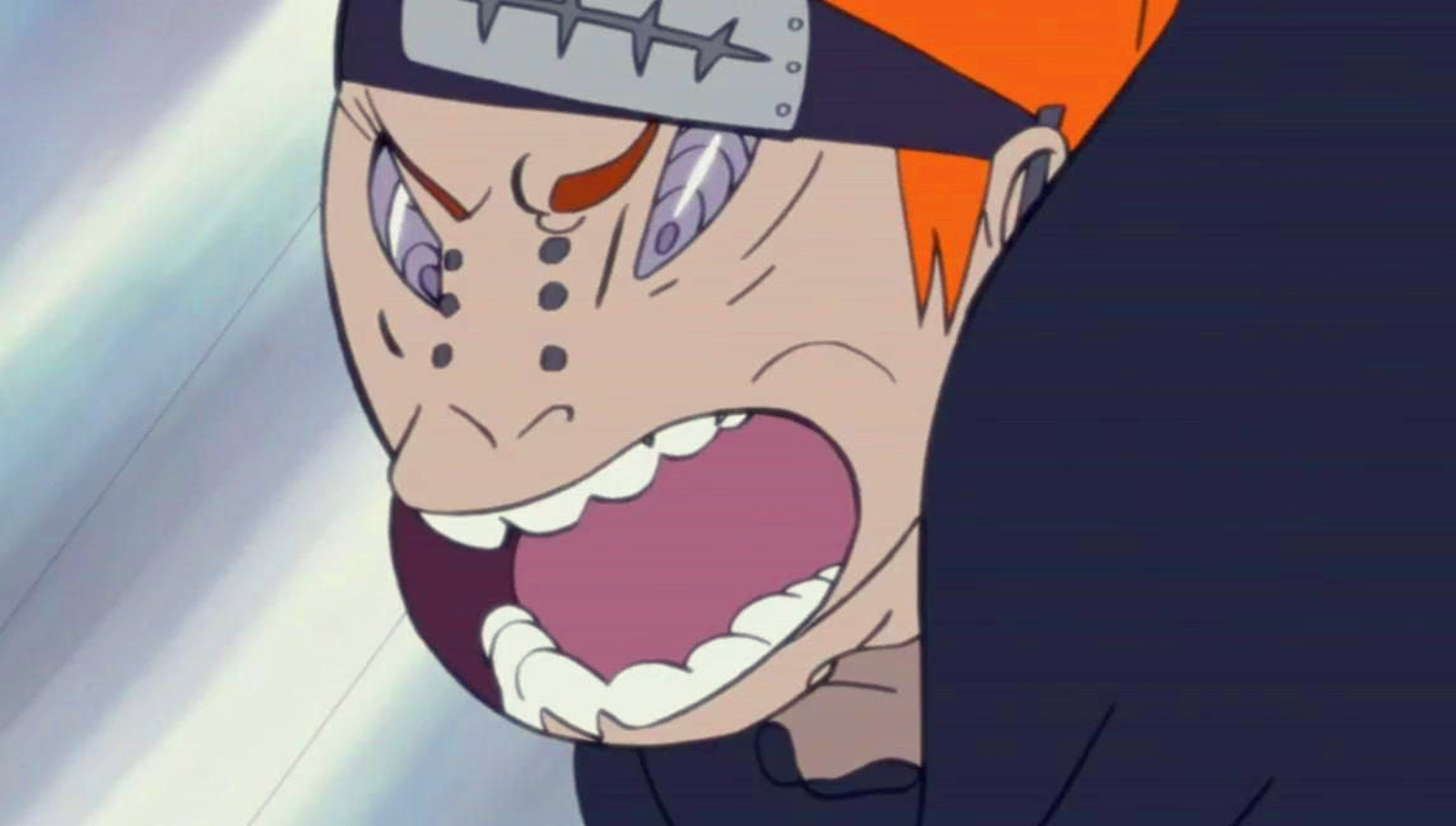 鸣人不费吹灰之力地用嘴遁干掉的晓组织的leader长门有希,然后宇智波