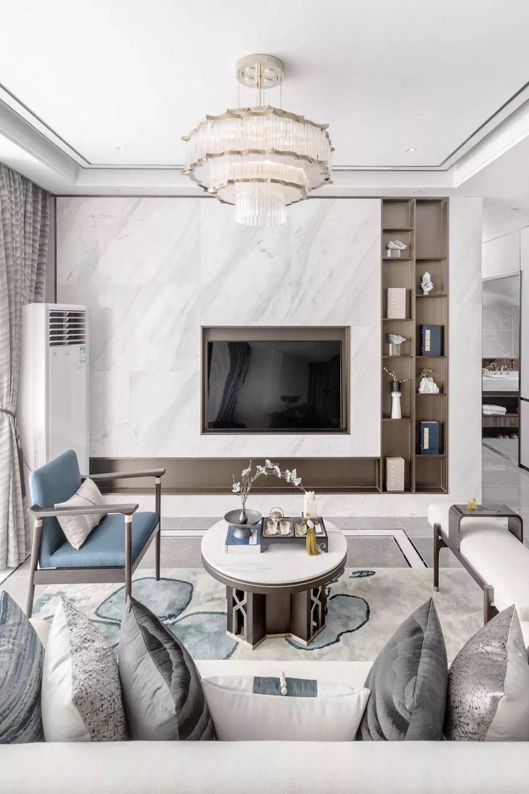 有一种禅意，叫做中国风，141㎡新中式设计，客厅太美了