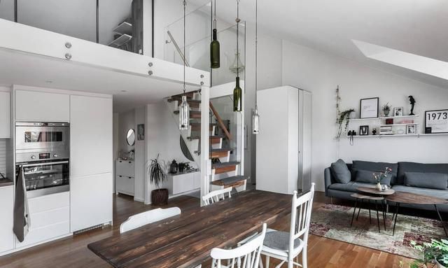 晒他73平小户型,人人都嫌的斜顶房,却被装出了大豪宅的气质!