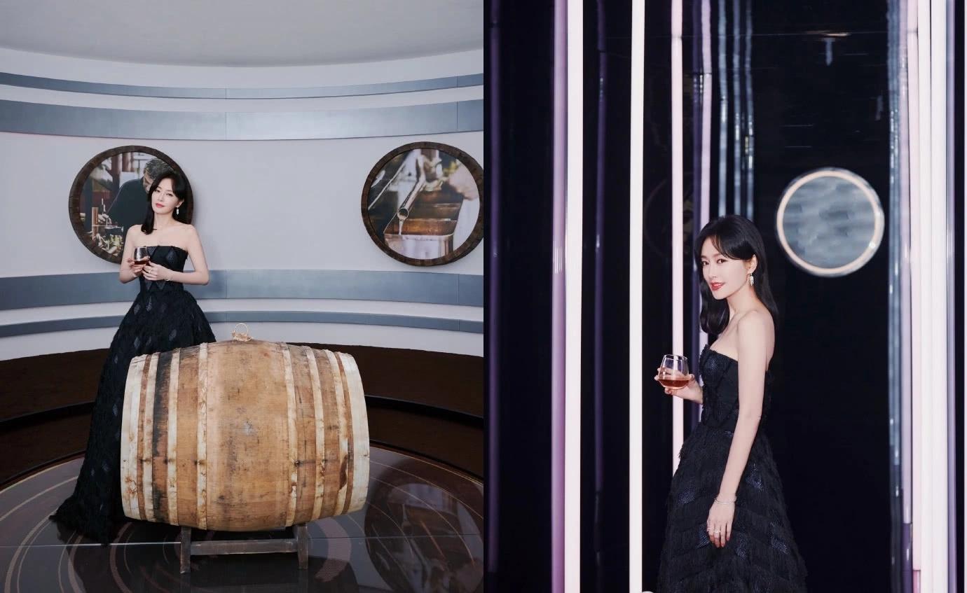 又被秦岚美到了,身穿一袭黑色礼服裙,一如既往的高贵优雅大方