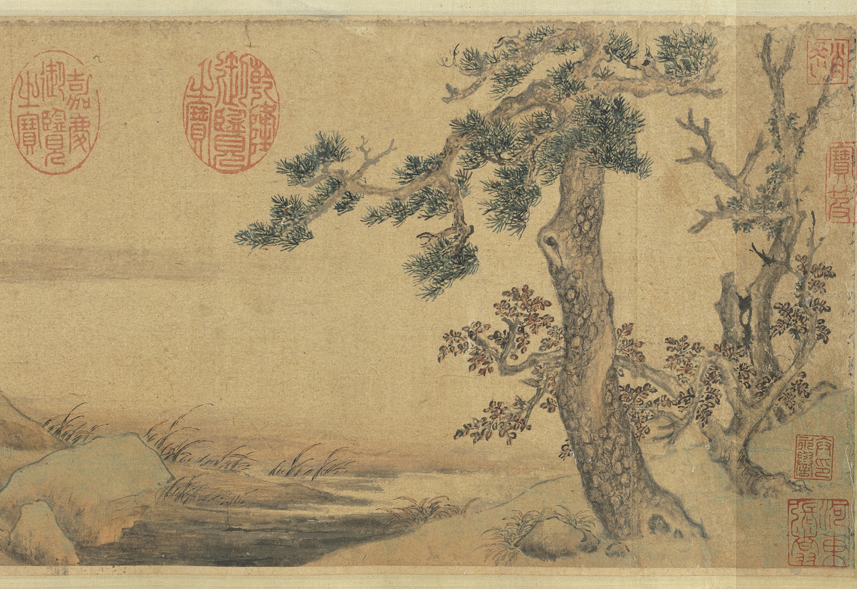 元代书画:赵孟頫《双骏图卷》