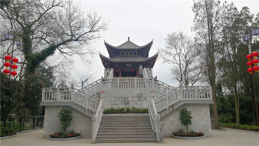 旅遊在吉安白鷺洲書院廊橋