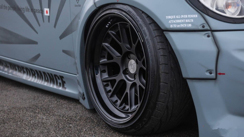 宝马mini改装lb宽体包围轮毂气动避震