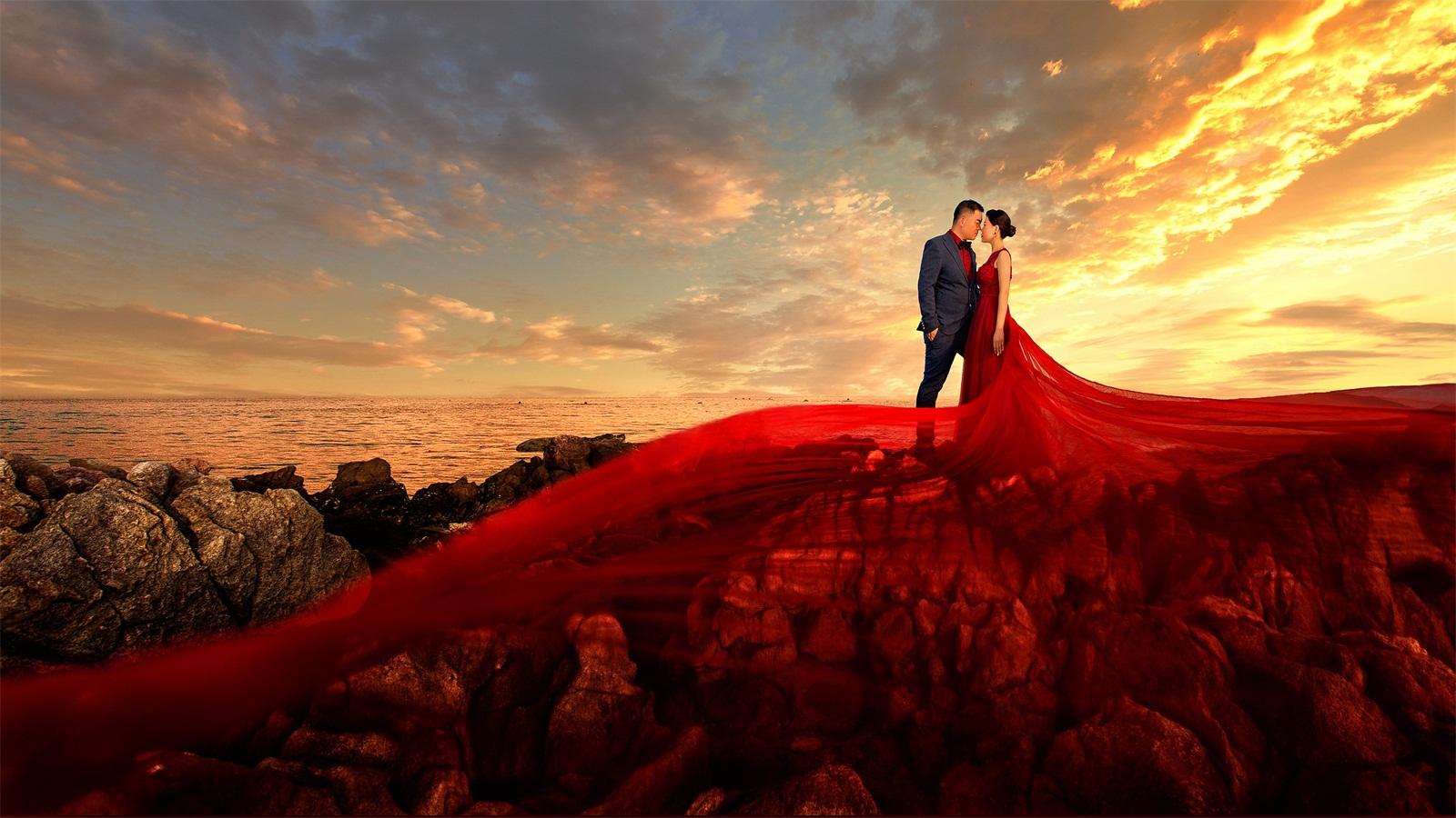 春节普吉岛旅拍婚纱照,哪种风格婚纱摄影喜庆?网友的回答太一致
