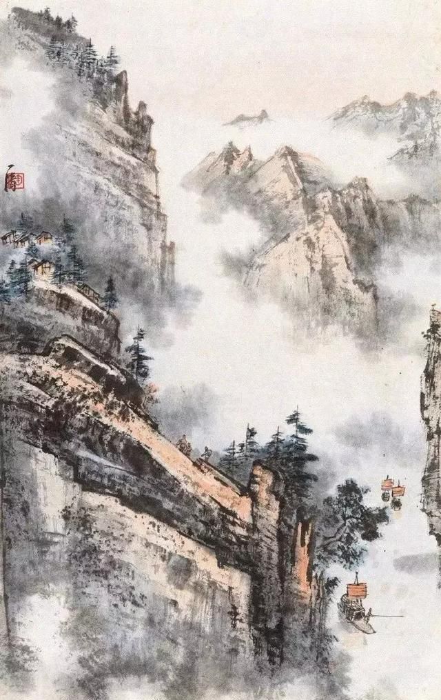 这样的山水画作品,超级给力|山水画|陶一清|气势_新浪新闻