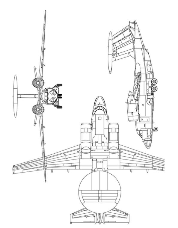 an-71预警机3号原型机与早期的ka-25rld和ka-27预警直升机不同,固定翼