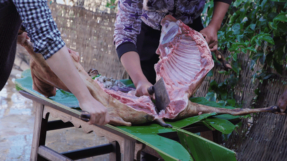 软妹子宰杀一整只羊做火锅,红爆海外!她像李子柒一样温柔地生活