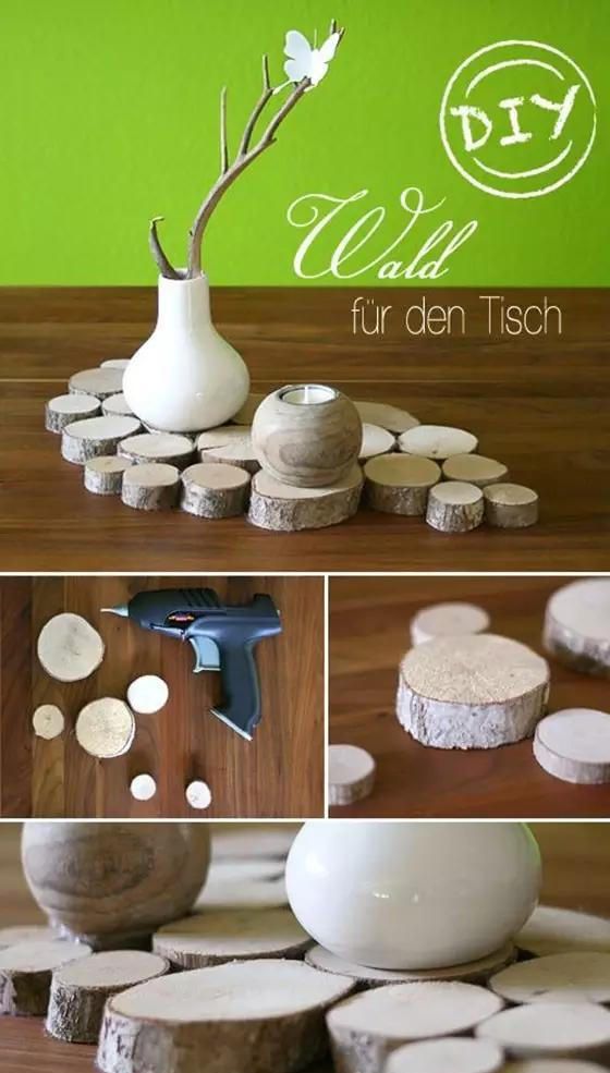 最简单实用的木片手工捡根枯枝切片就能做手残党都能驾驭