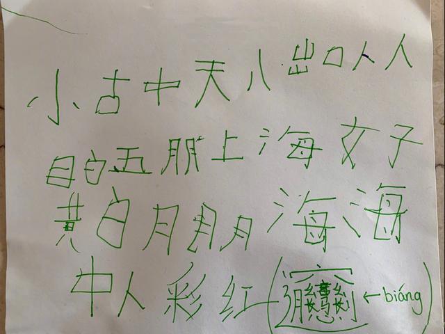 这些字与其说是写上去的,倒不如说是画出来的,歪歪扭扭,尤其是自己的