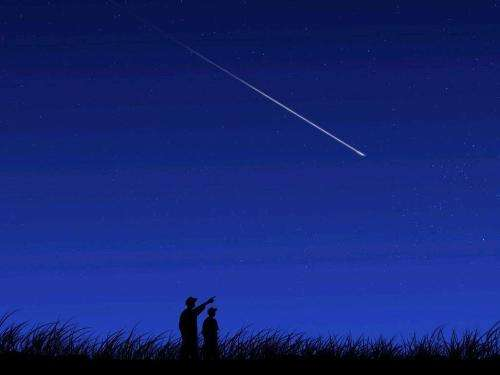 天空中有流星划过,必然是一颗陨落的小星星
