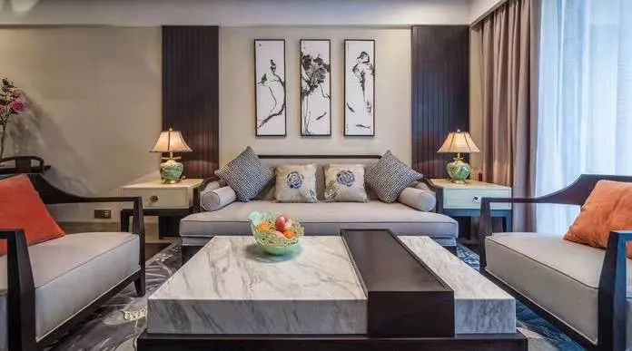 新中式客厅，沙发这样搭配，仪式端庄美！