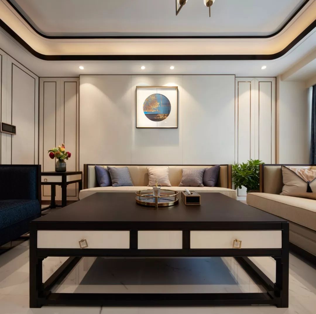 新中式客厅，沙发这样搭配，仪式端庄美！