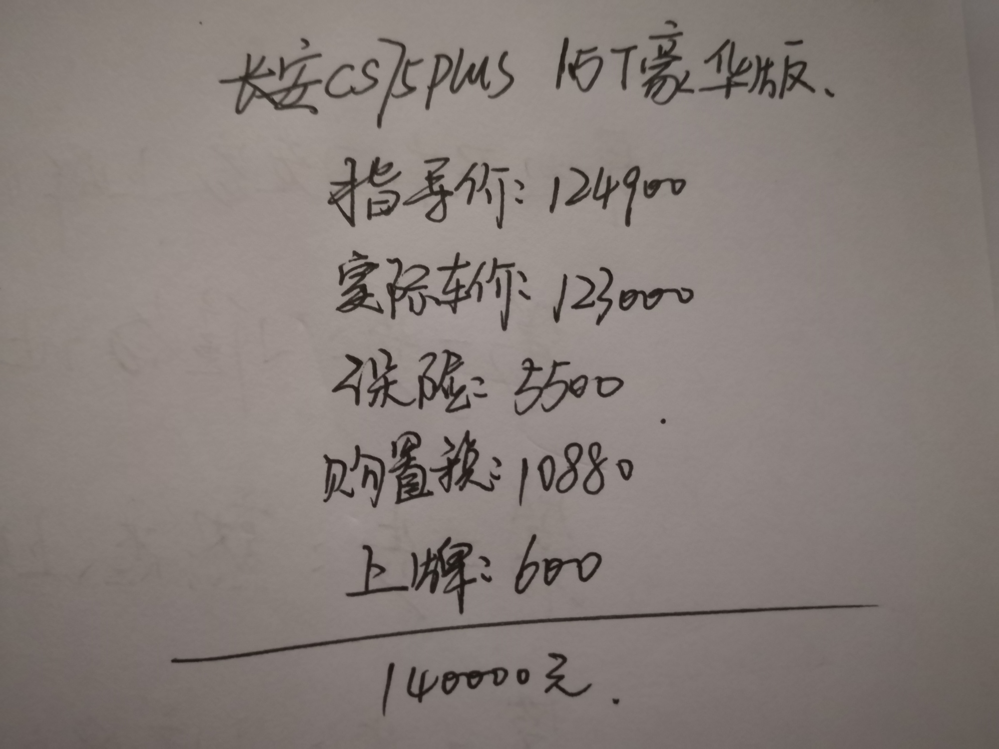 长安cs75plus 1.5t豪华版多少钱?家用空间,配置怎么样?