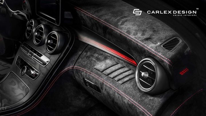 carlex design改装梅赛德斯amg c43内饰 疯狂用alcantara材料