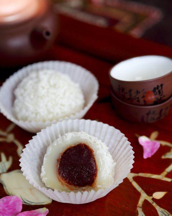 豆沙糯米糍,香糯可口,十分的q弹哦