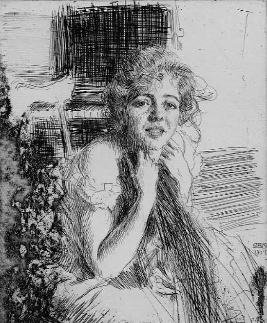 佐恩的素描作品欣赏