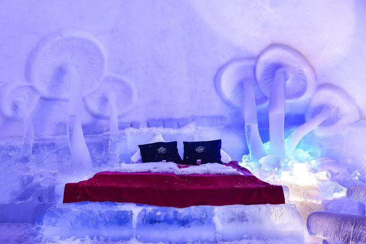 世界上最酷的冰雪酒店,睡冰床看冰雕最贵每晚4千多